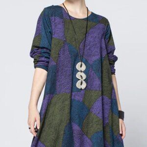 Kaliyana 100% Cotton Atelier Tunic in Trifecta Print Tokyo-Sz.1
